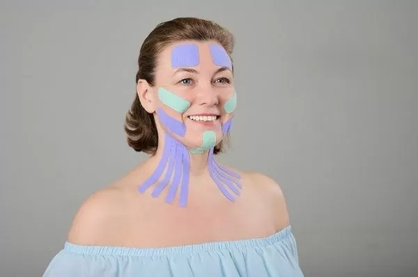 Кинезио тейп для лица хлопок BBalance BBTape 5см*5м (Face Tape) лайм