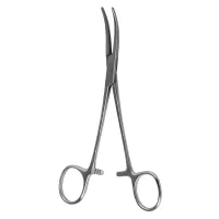 Зажим кровоостанавливающий Москит изогнутый по плоскости 150 мм Surgicon J-17-058