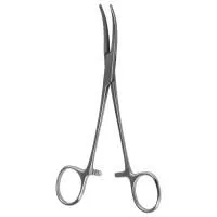 Зажим кровоостанавливающий зубчатый изогнутый №1 160мм З-53 J-17-052