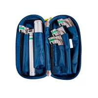 Ларингоскоп волоконно-оптический для экстренной медицины МЕДПЛАНТ ЛЭМ-02/ВО универсальный, 2 рукоятки, 4 клинка, артикул 833