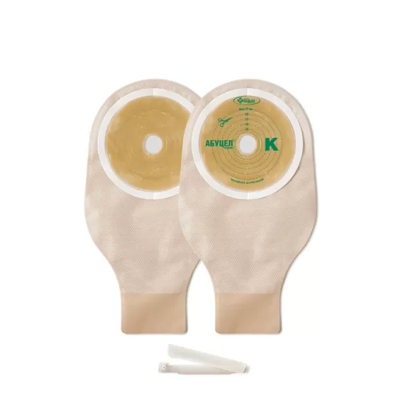 Калоприемник однокомпонентный АБУЦЕЛ-К опорожняемый, 20-70 мм, упаковка 5 штук