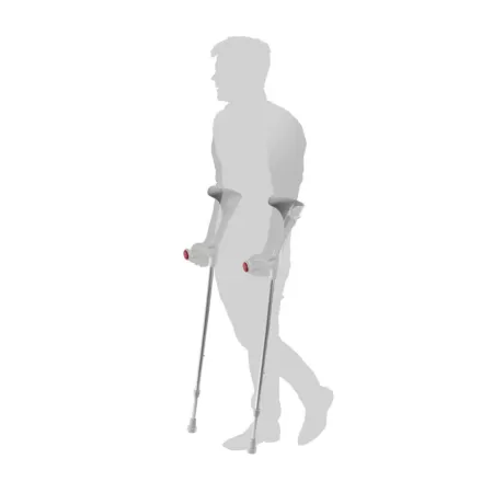 Костыль-канадка без УПС Симс 222KL-Standart Ergo-Grip (серая)