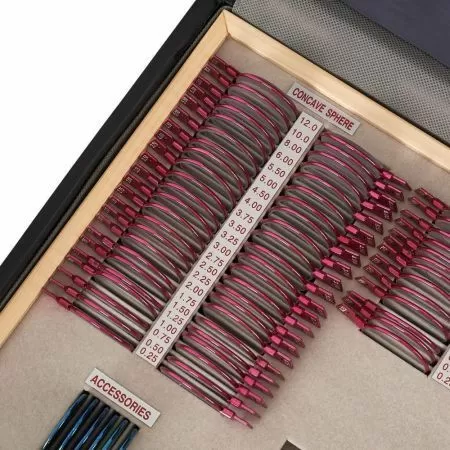 Набор на 158 пробных очковых линз Армед в металлической обойме с оправой без поверки