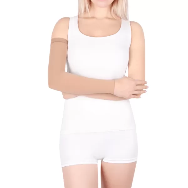 Рукав компрессионный IDEALISTA ID-401W 2 класс компрессии на широкое плечо цвет карамель 