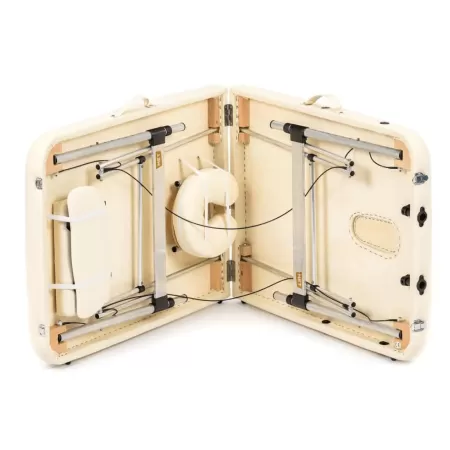 Стол массажный MET Comfort A2, артикул 18460, 2-х секционный складной алюминиевый суперлегкий, кремовый