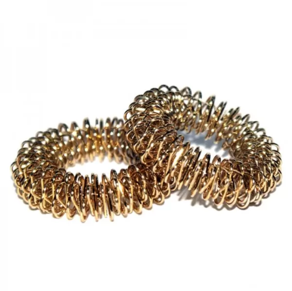 Массажный шарик Су Джок с двумя метал. кольцевыми пружинами (в коробке)