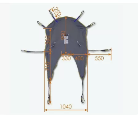 Универсальный мягкий подвес с поддержкой головы Инва для подъемников для инвалидов FC170050-М