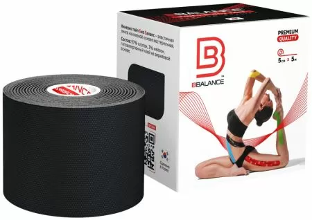 Кинезио-тейп BBalance BBTape 5см*5м черный