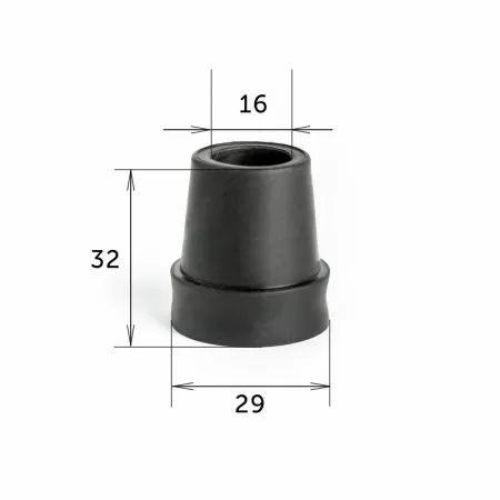Насадка для трости Barry Viva 16/BL, 16мм, черная