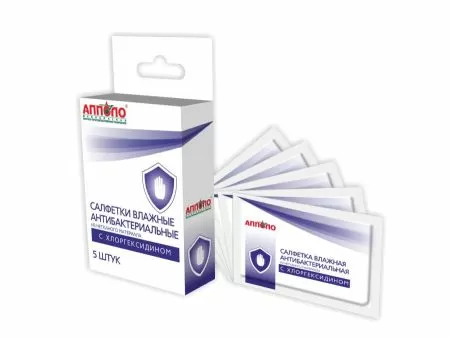 Салфетка антимикробная с хлоргексидином (13*18см) 1шт