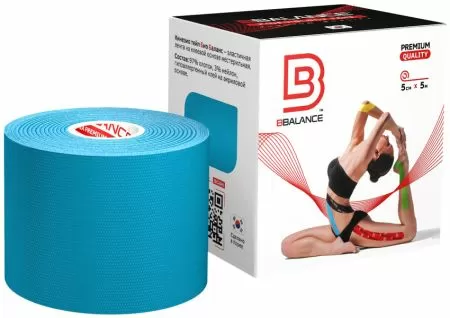 Кинезио-тейп BBalance BBTape 5см*5м голубой