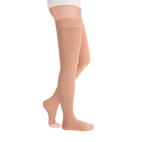 Чулки компрессионные SAVOY by Idealista SV-393 унисекс 2 класс компрессии с открытым носком и гладкой резинкой цвет карамель