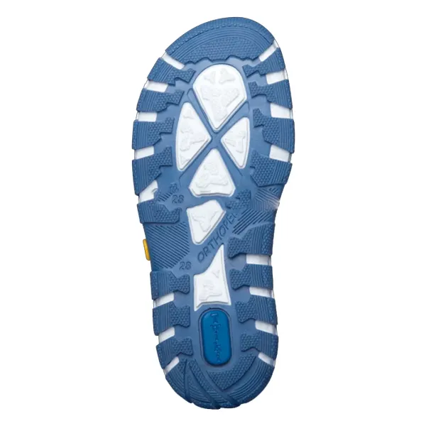 Сандалии ортопедические детские TWIKI TW-134-17 кожаные с открытым носом цвет синий комбинированный 